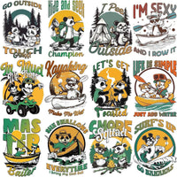 Load image into Gallery viewer, 14 Animals Summer Hiking Adventure Designs Bundle PNG
