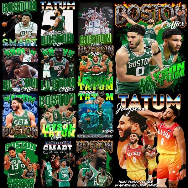 14 Boston Basketball Team Designs Bundle PNG designspacks