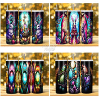 Load image into Gallery viewer, 14 Easter Stained Glass Tumbler Wrap Bundle Jpg
