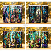 Load image into Gallery viewer, 14 Easter Stained Glass Tumbler Wrap Bundle Jpg
