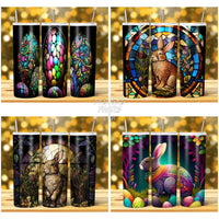 Load image into Gallery viewer, 14 Easter Stained Glass Tumbler Wrap Bundle Jpg

