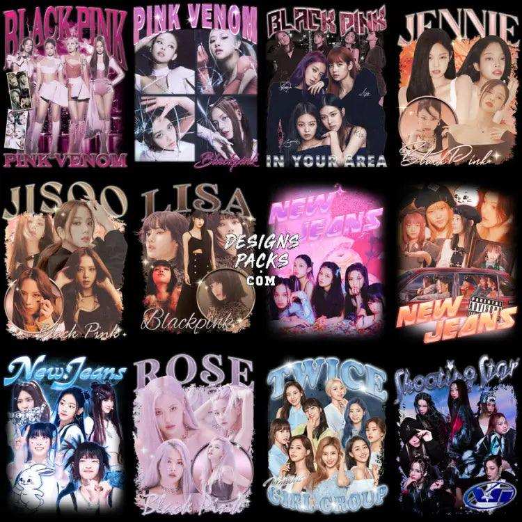 14 Kpop Music Bootlegs Girls Band Designs Bundle Png