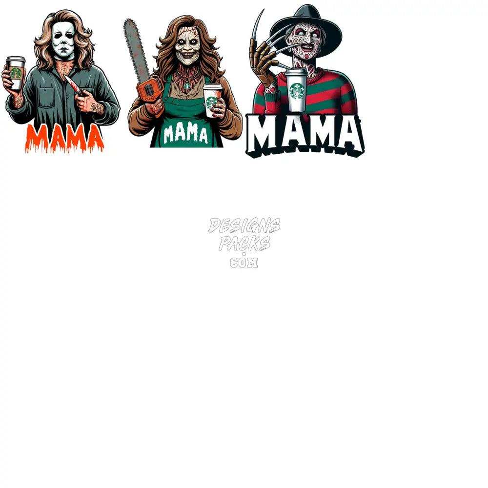 14 Mother’s Day Halloween Mom Designs Bundle Png