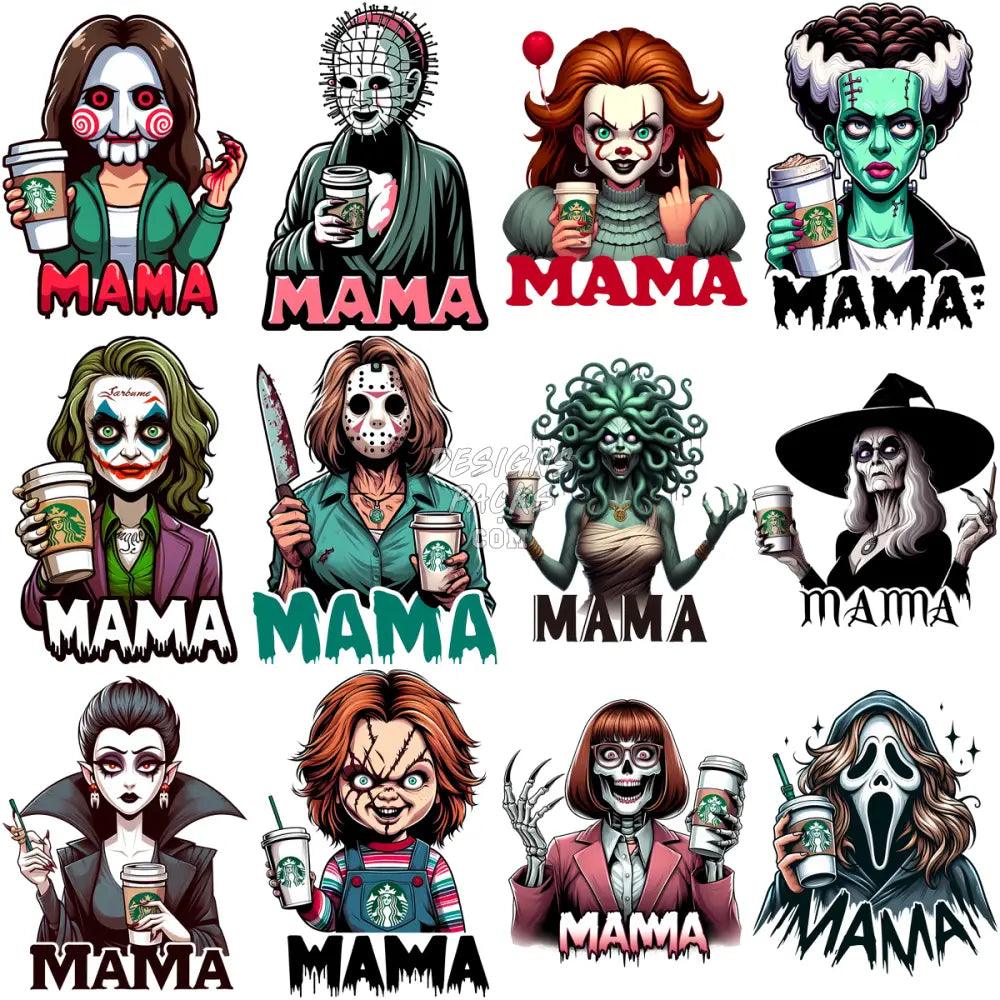 14 Mother’s Day Halloween Mom Designs Bundle Png