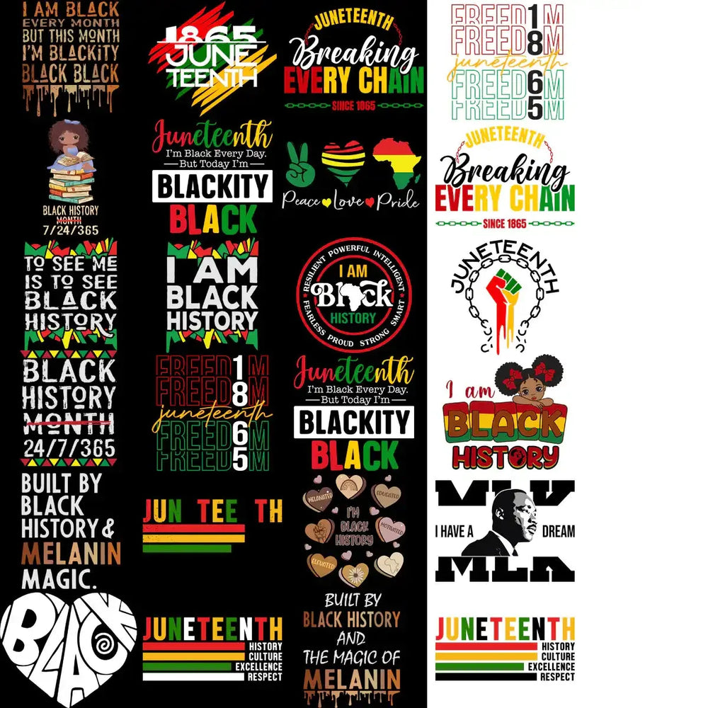 140 Black History Month Black Juneteenth Designs Bundle PNG