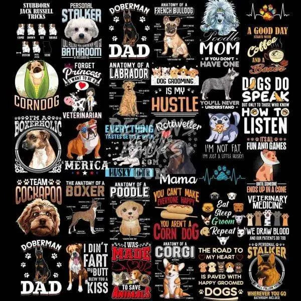 149 Dogs Niche Designs Bundle PNG