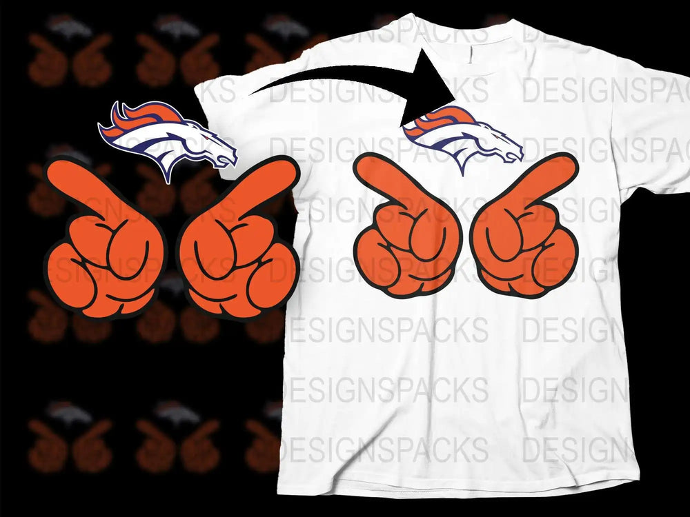 Denver Football Team Logo T-Shirt, White Graphic Tee, Sports Fan Apparel, Unisex Casual Wear