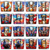 Load image into Gallery viewer, 142 Patriotic Animals Tumbler Wrap Bundle Jpg
