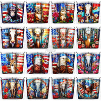Load image into Gallery viewer, 142 Patriotic Animals Tumbler Wrap Bundle Jpg
