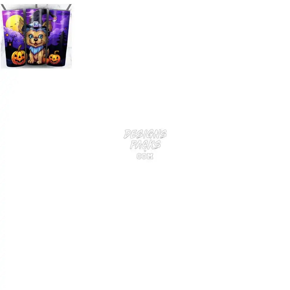 144 Halloween Dogs Cute Tumbler Wrap Bundle Jpg