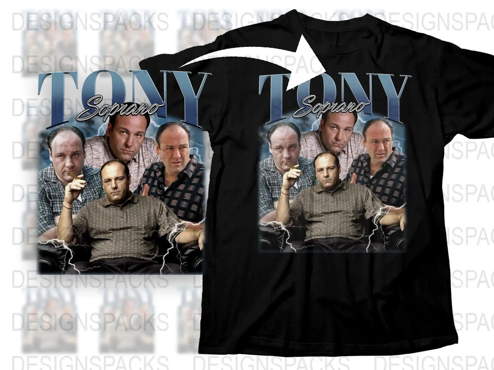 Tony Soprano T-Shirt, Classic TV Show Graphic Tee, Multiple Poses, Fan Merchandise