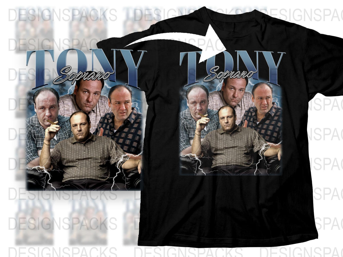 Tony Soprano T-Shirt, Classic TV Show Graphic Tee, Multiple Poses, Fan Merchandise