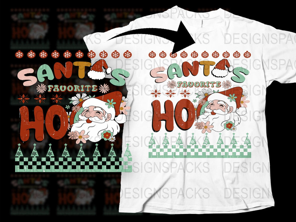 Santa's Favorite Ho Christmas T-Shirt, Festive Holiday Tee, Graphic Santa Claus Shirt, Unisex Xmas Apparel