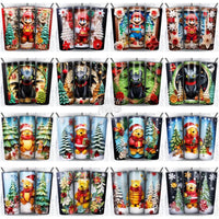 Load image into Gallery viewer, 148 Christmas Cartoon Paper Art Tumbler Wrap Bundle Jpg
