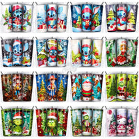 Load image into Gallery viewer, 148 Christmas Cartoon Paper Art Tumbler Wrap Bundle Jpg
