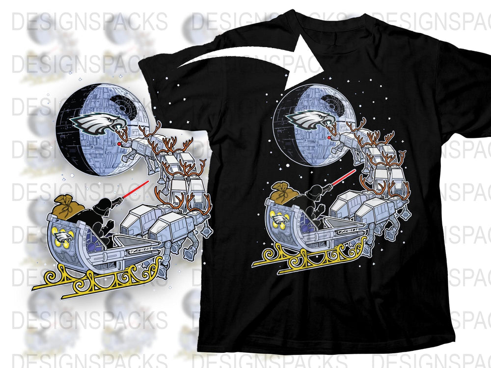 Space Wars Themed T-Shirt, Sci-Fi Battle Graphic Tee, Star Fighting Eagles Design, Unisex Black Shirt