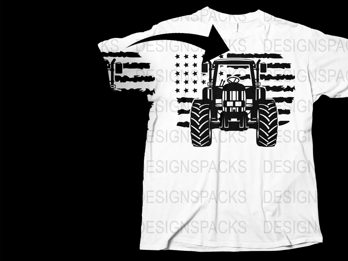 American Flag Monster Truck T-Shirt, Patriotic Off-Road Vehicle Tee, Men's White Graphic Shirt, Unique 4x4 Truck Design Top