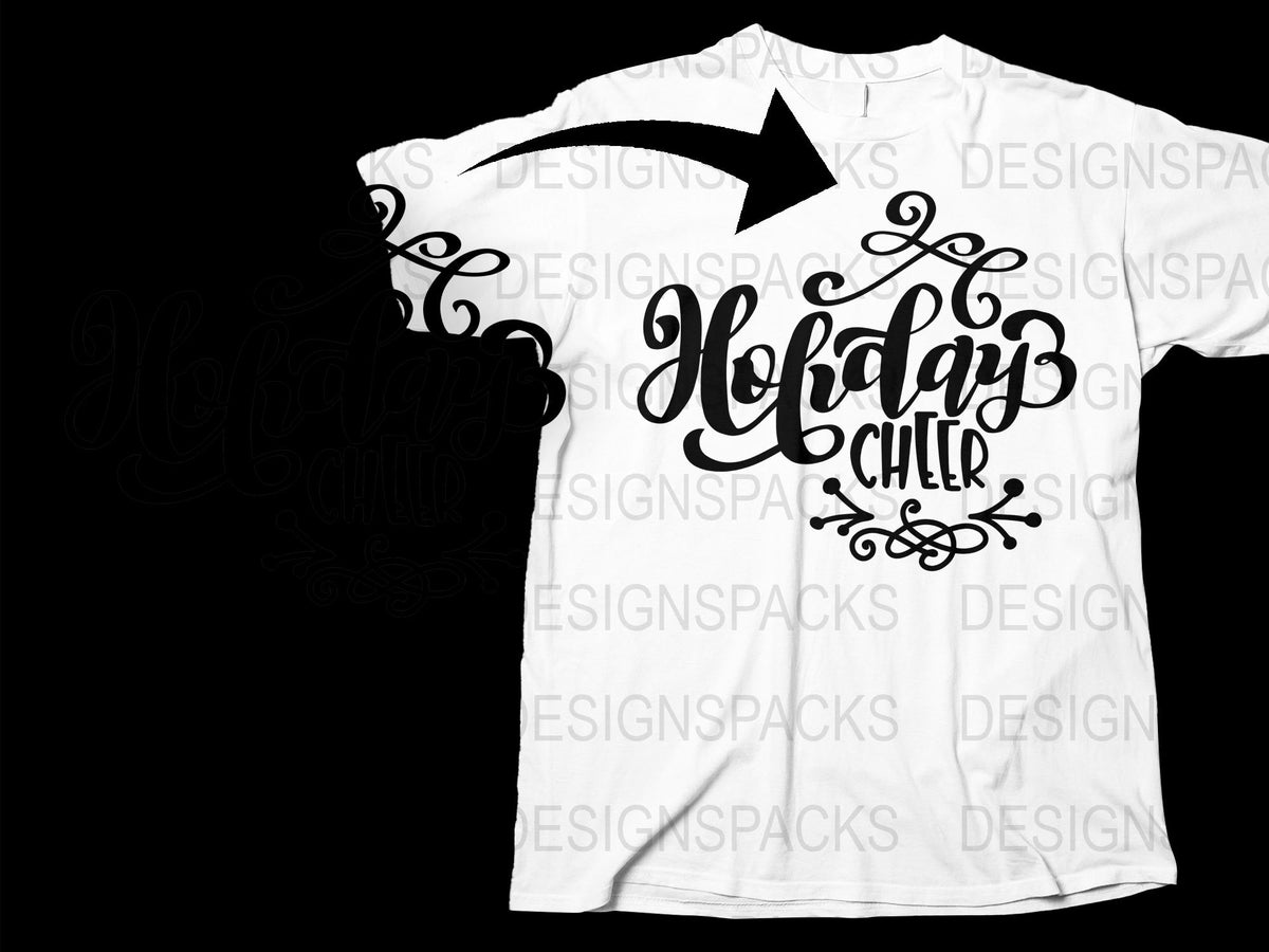 Holiday Chill T-Shirt, White Graphic Tee, Elegant Script Font, Casual Wear, Unisex Fashion Top