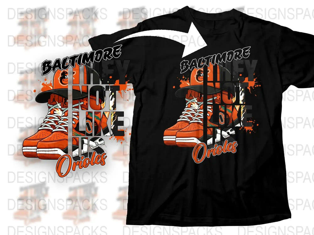 Baltimore Orioles T-Shirt, Baseball City Love, Graphic Orange Black Tee, Fan Apparel