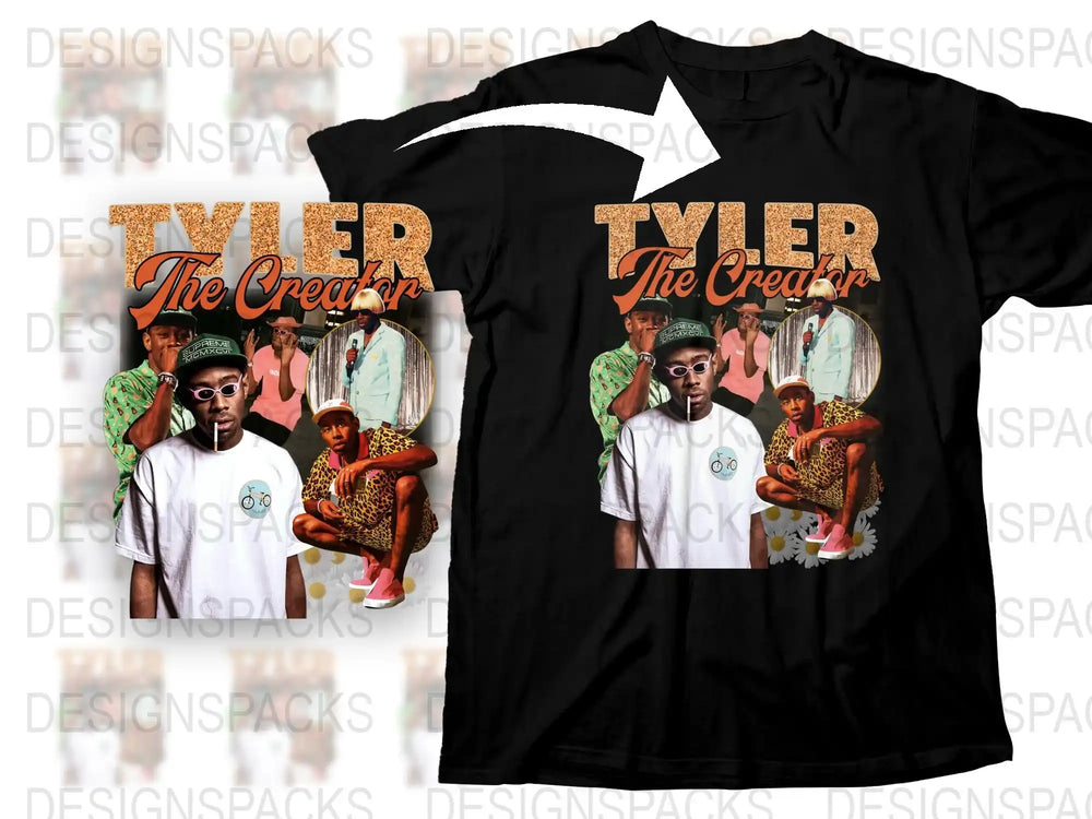 Tyler The Creator Graphic T-Shirt, Hip Hop Music Tee, Unisex Black Cotton Shirt, Fan Merchandise, Streetwear Fashion Top