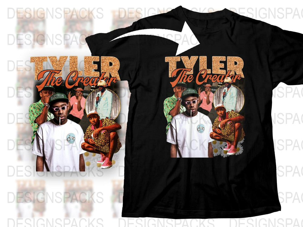 Tyler The Creator Graphic T-Shirt, Hip Hop Music Tee, Unisex Black Cotton Shirt, Fan Merchandise, Streetwear Fashion Top