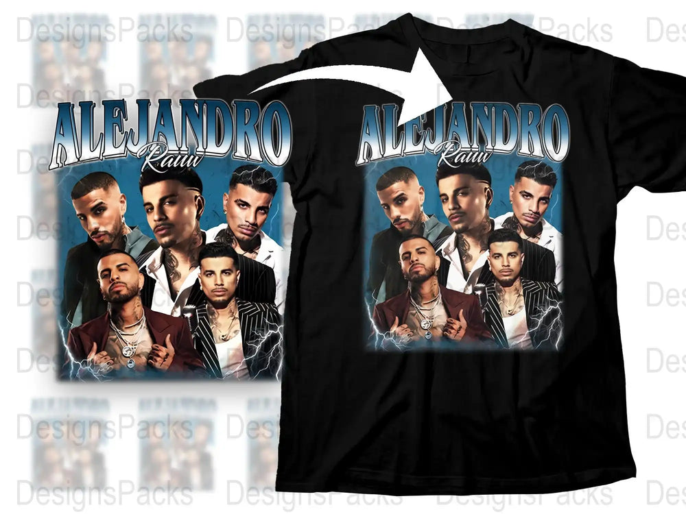 Alejandro Rauw Modern Graphic T-Shirt, Hip Hop Style, Urban Fashion Tee, Music Fan Apparel, Streetwear Shirt, Unique Design Top