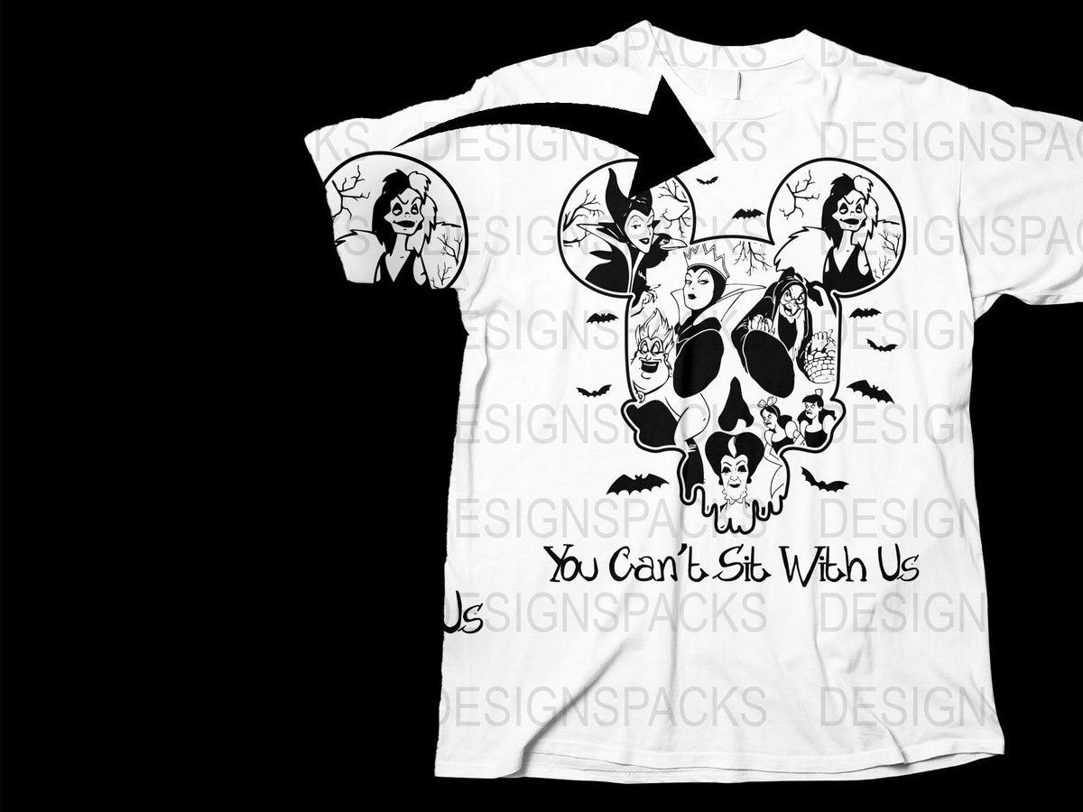 Halloween T-Shirt with Vampire, Ghost, Witch Designs, Funny Spooky Apparel for All Ages