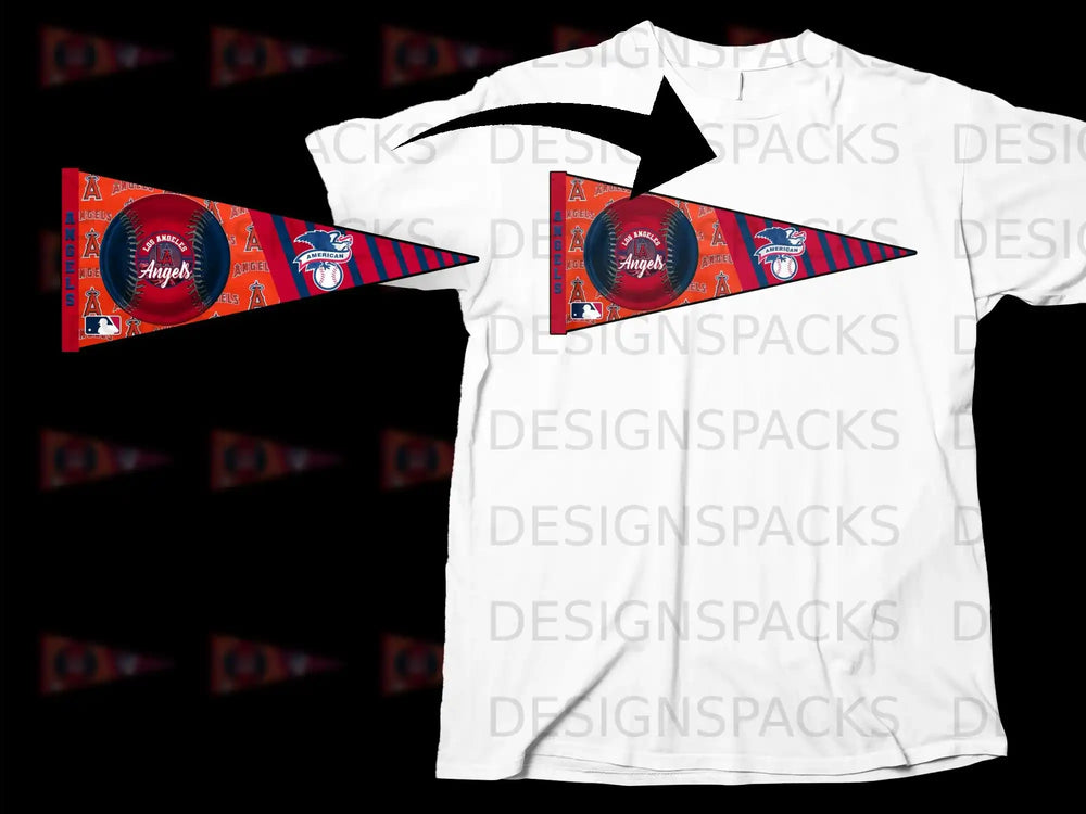 Los Angeles Angels Baseball Pennant Pennant T-Shirt