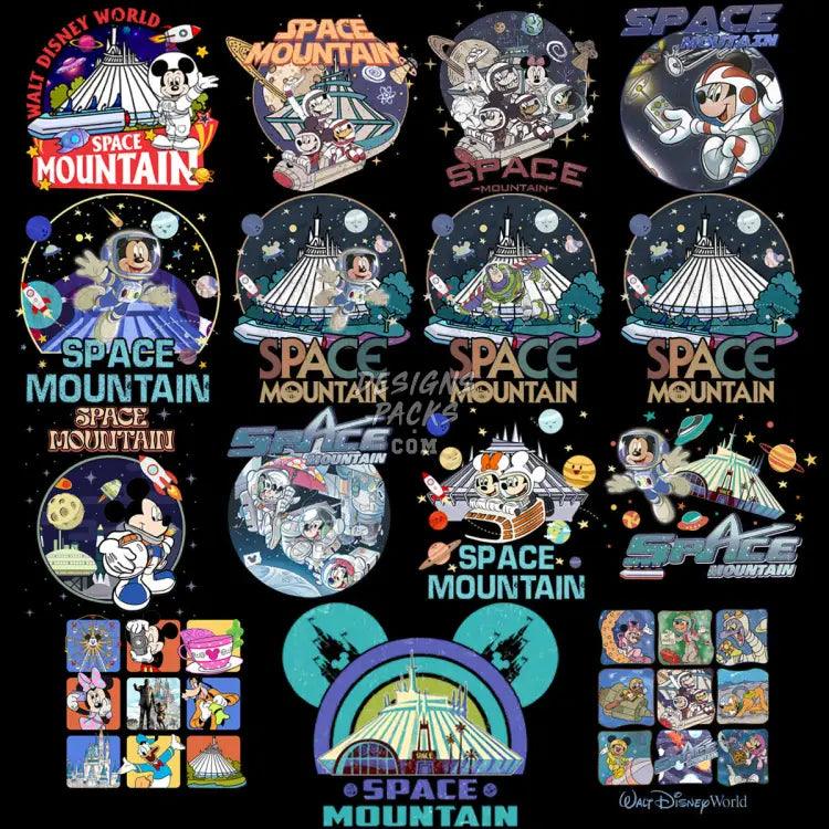 15 Cartoon Space Mouse Park Designs Bundle Png