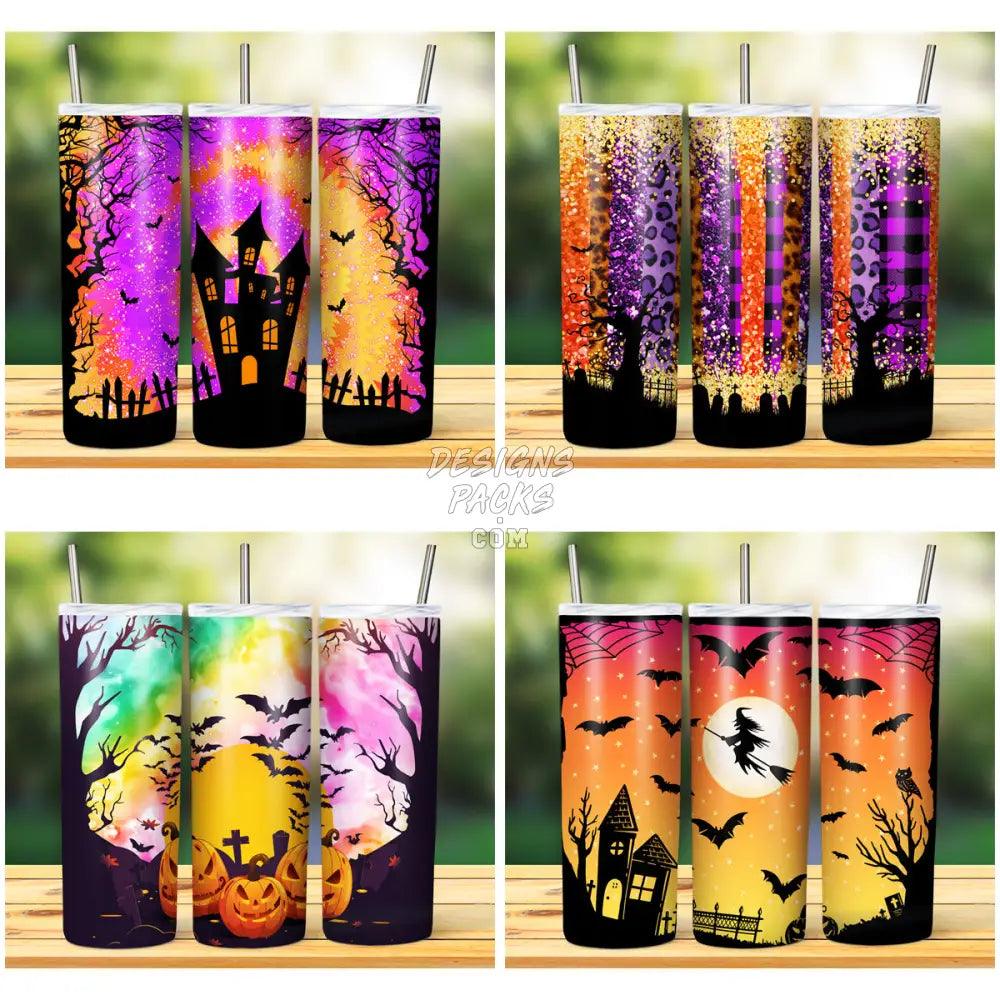 15 Colorful Halloween Tumbler Wrap Bundle Jpg