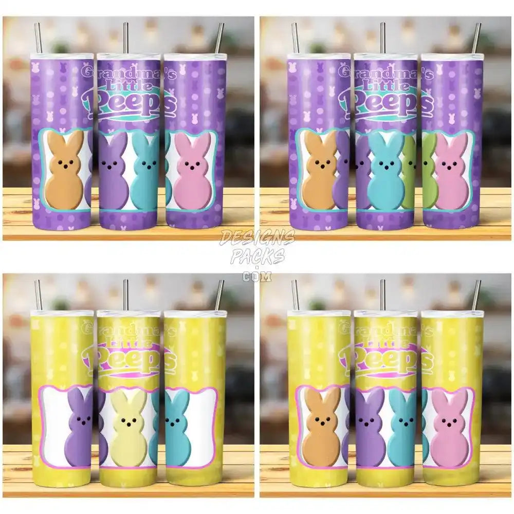 15 Grandma Little Peeps Easter Tumbler Wrap Bundle Jpg