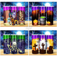 Load image into Gallery viewer, 15 Halloween Drip Colorful Tumbler Wrap Bundle Jpg
