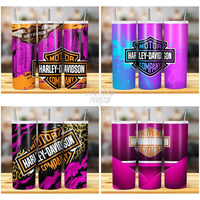 Load image into Gallery viewer, 15 Harley Davidson Pink Tumbler Wrap Bundle Jpg
