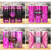 Load image into Gallery viewer, 15 Harley Davidson Pink Tumbler Wrap Bundle Jpg
