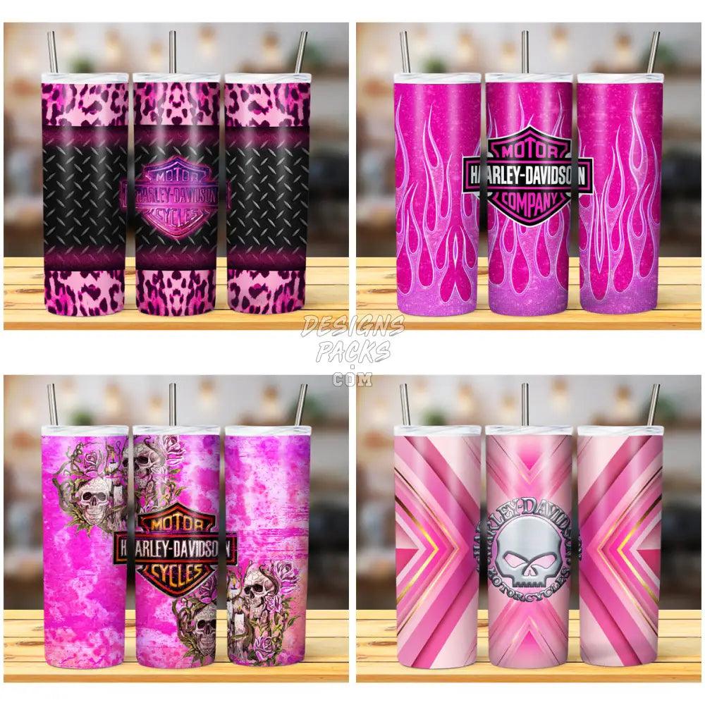 15 Harley Davidson Pink Tumbler Wrap Bundle Jpg