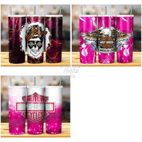 Load image into Gallery viewer, 15 Harley Davidson Pink Tumbler Wrap Bundle Jpg
