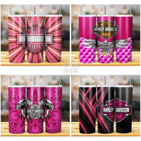 Load image into Gallery viewer, 15 Harley Davidson Pink Tumbler Wrap Bundle Jpg

