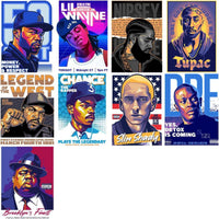 Load image into Gallery viewer, 15 Hip Hop Rap Legends Designs Bundle PNG
