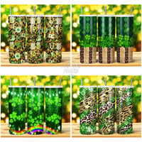 Load image into Gallery viewer, 15 Leopard St Patricks Tumbler Wrap Bundle Jpg
