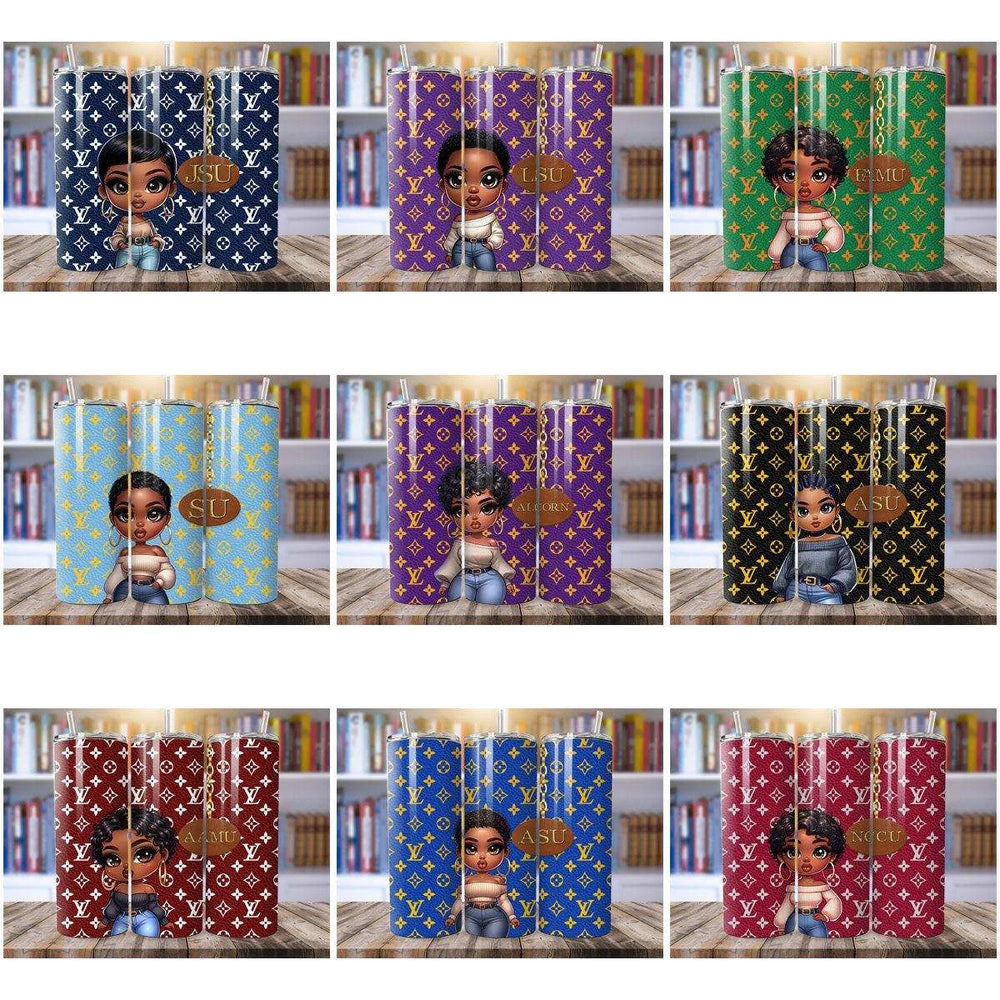 15 Luxury Brand Woman Tumbler Wrap Designs Bundle JPG