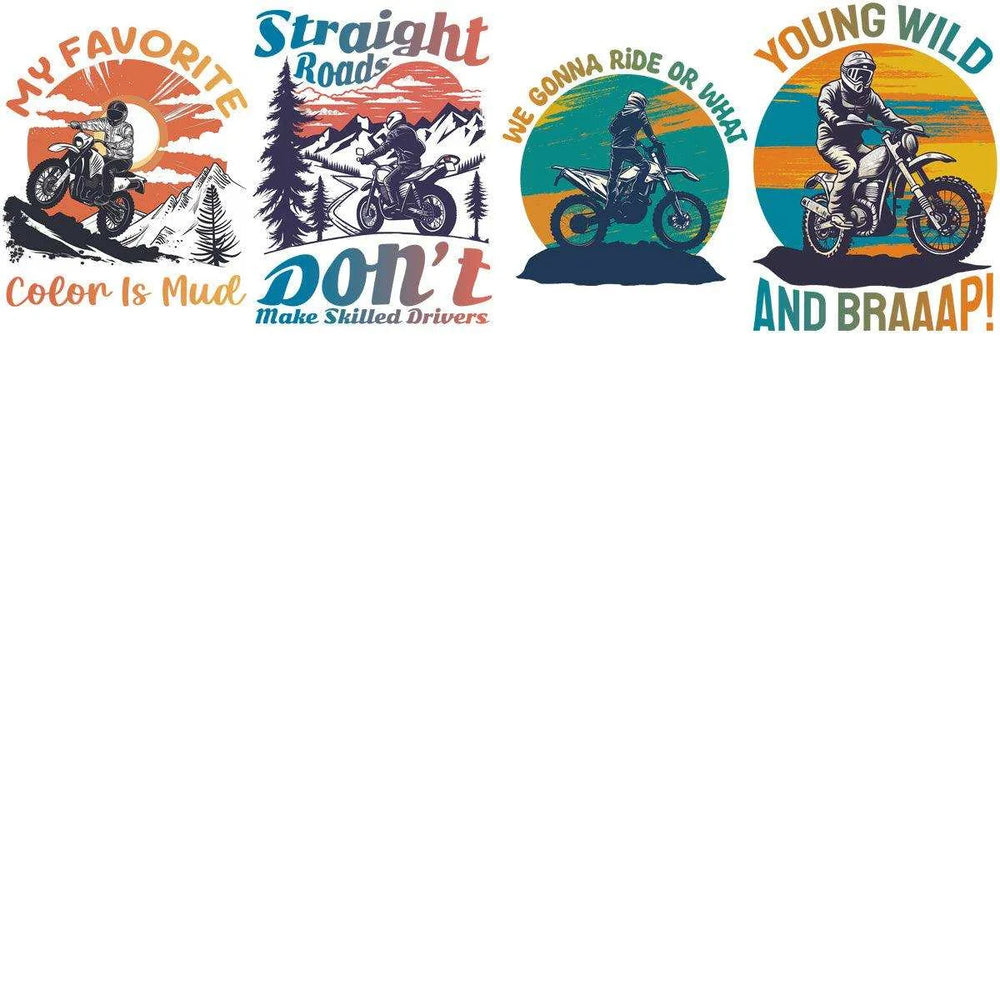 15 Mountain Motobike Designs Bundle PNG
