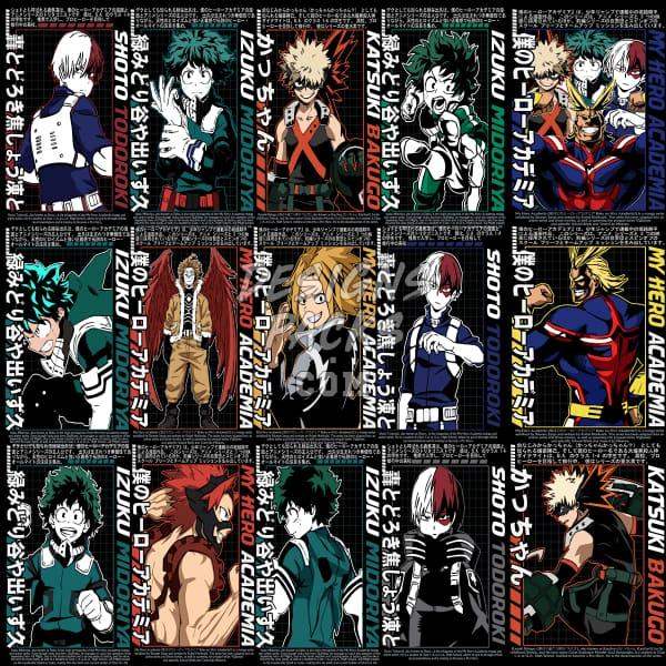 My Hero Academia anime characters in dynamic poses, perfect for DTF/DTG and embroidery designs.