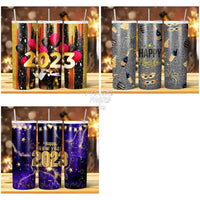 Load image into Gallery viewer, 15 New Year 2023 Tumbler Wrap Bundle Jpg
