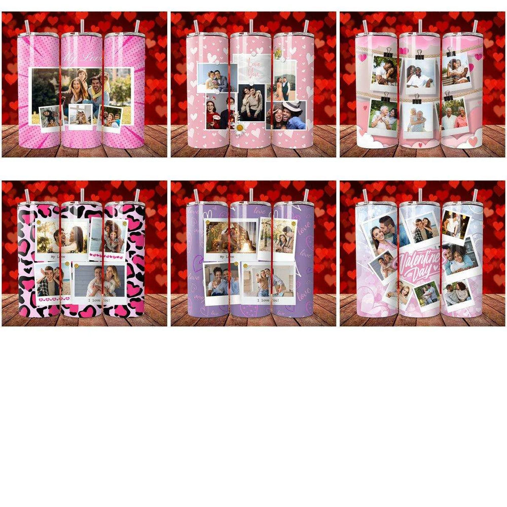 15 Romantic Valentine Tumbler Wrap Designs Bundle JPG