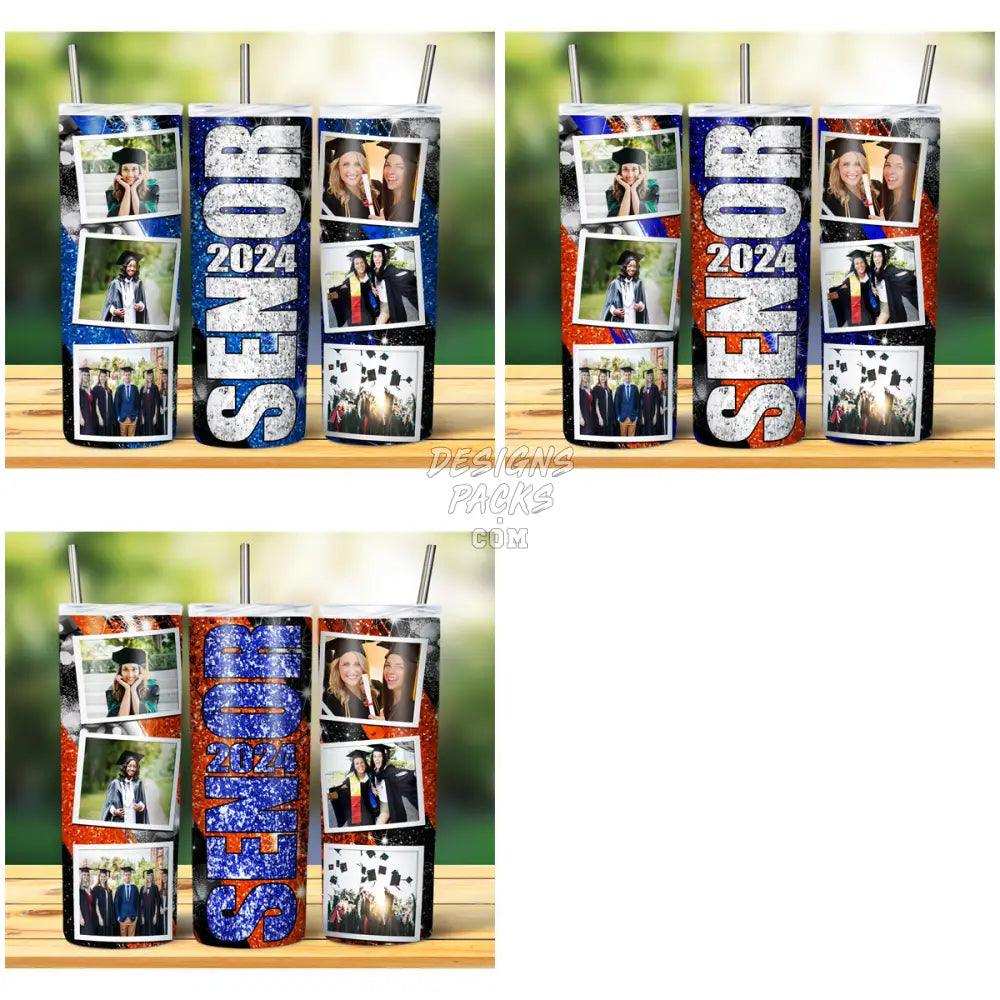 15 Senior 2024 Glitter Photo Tumbler Wrap Bundle Jpg