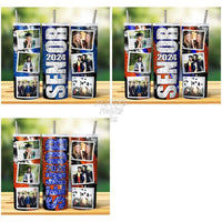Load image into Gallery viewer, 15 Senior 2024 Glitter Photo Tumbler Wrap Bundle Jpg
