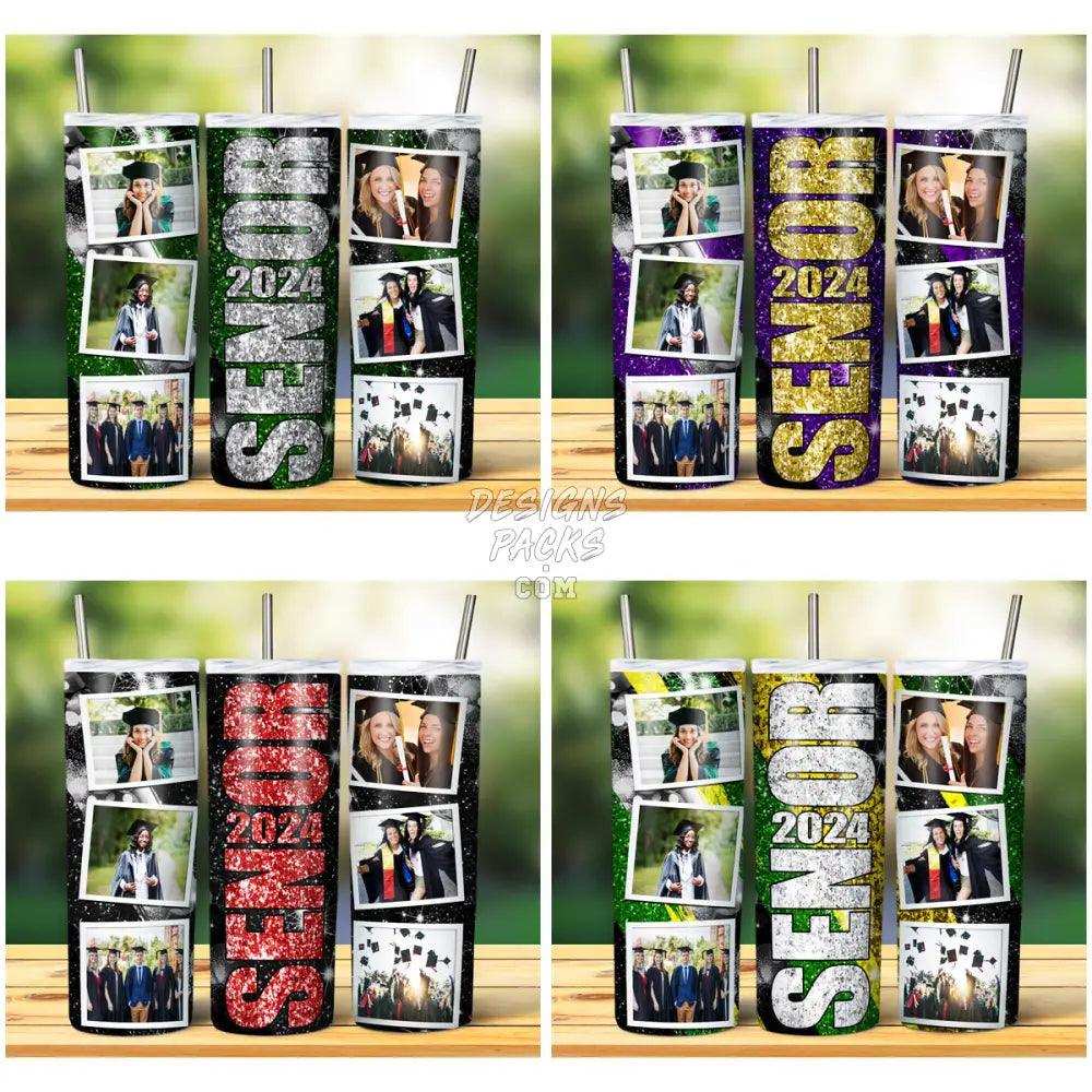 15 Senior 2024 Glitter Photo Tumbler Wrap Bundle Jpg
