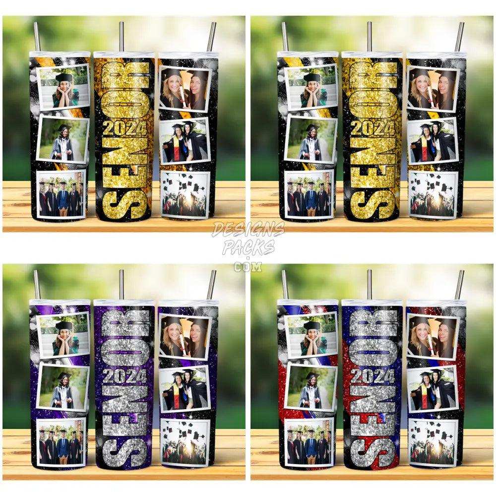 15 Senior 2024 Glitter Photo Tumbler Wrap Bundle Jpg