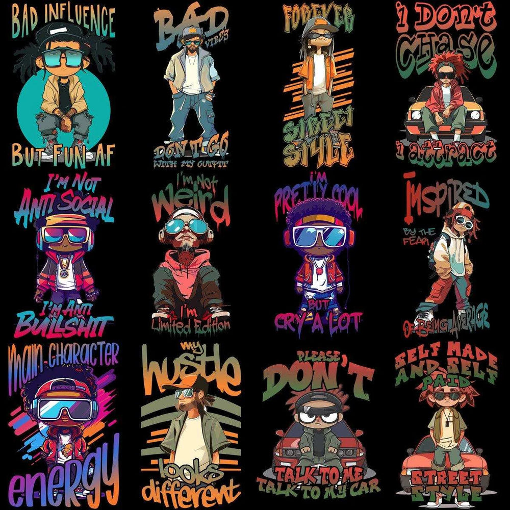 15 Street Boys Style Designs Bundle PNG
