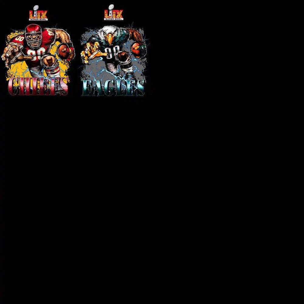 15 Super Bowl 2025 Football Champions Halftone Designs Bundle PNG